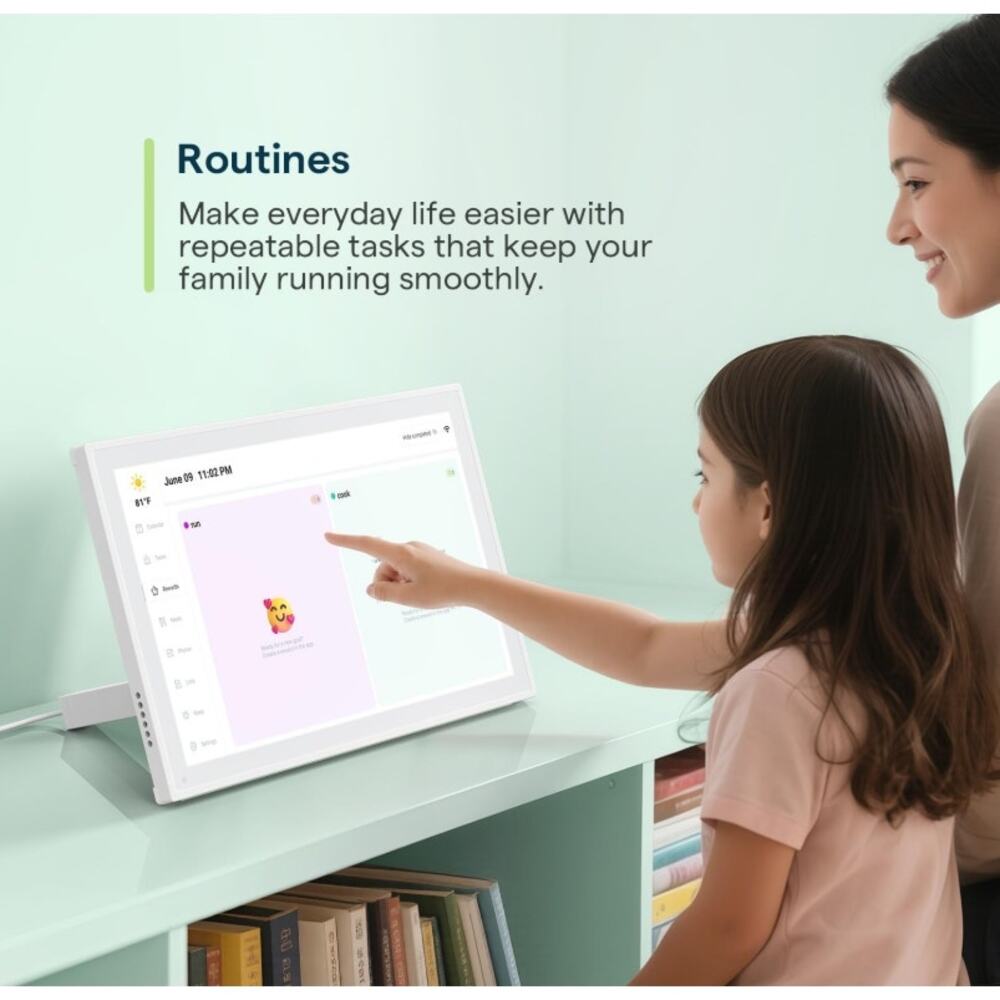10.1” Smart WiFi Digital Family Calendar Chore Chart Touchscreen New - Picture 6 of 9